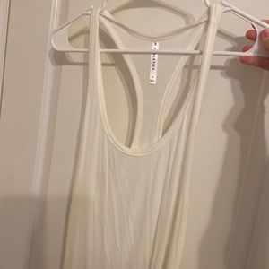 fabletics white tank top size medium